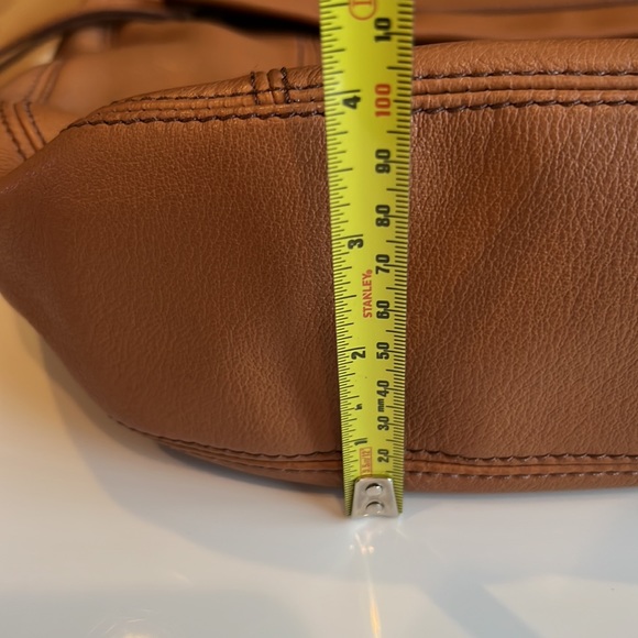 Fossil Molly pebbled leather shoulder bag in camel, new no tag - Picture 10 of 12